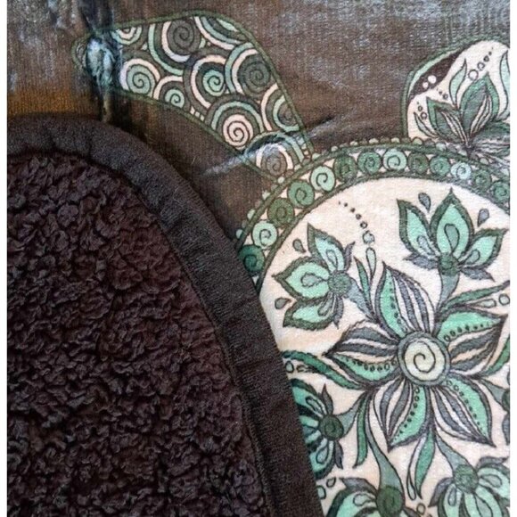 New Green Sea Turtle Plush Fleece Throw Gift Blanket Sherpa Turtles SOFT Ocean - Picture 4 of 5